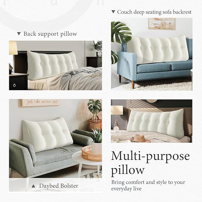 Wedge Headboard Pillow Dorm Room Reading Pillow Back Support - Image 4