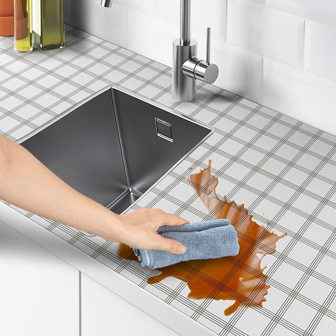 Shelf and Drawer Liner for Kitchen Cabinets Non-Adhesive, Strong Grip Non-Slip - Image 4