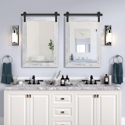 cogood farmhouse bathroom mirrors for over sink, close-up detail