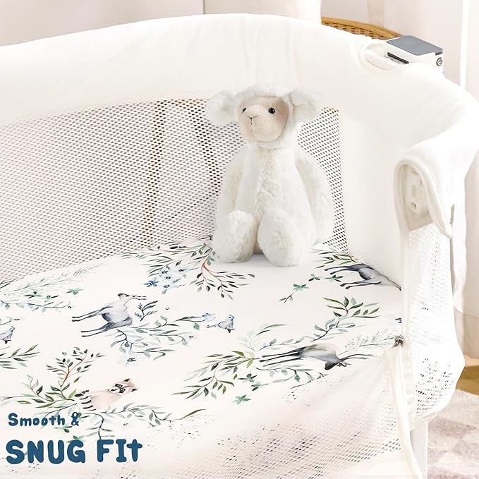 Stretchy Ultra Soft Fitted Bassinet Sheet Set 3 Pack, Universal Fit - Image 4