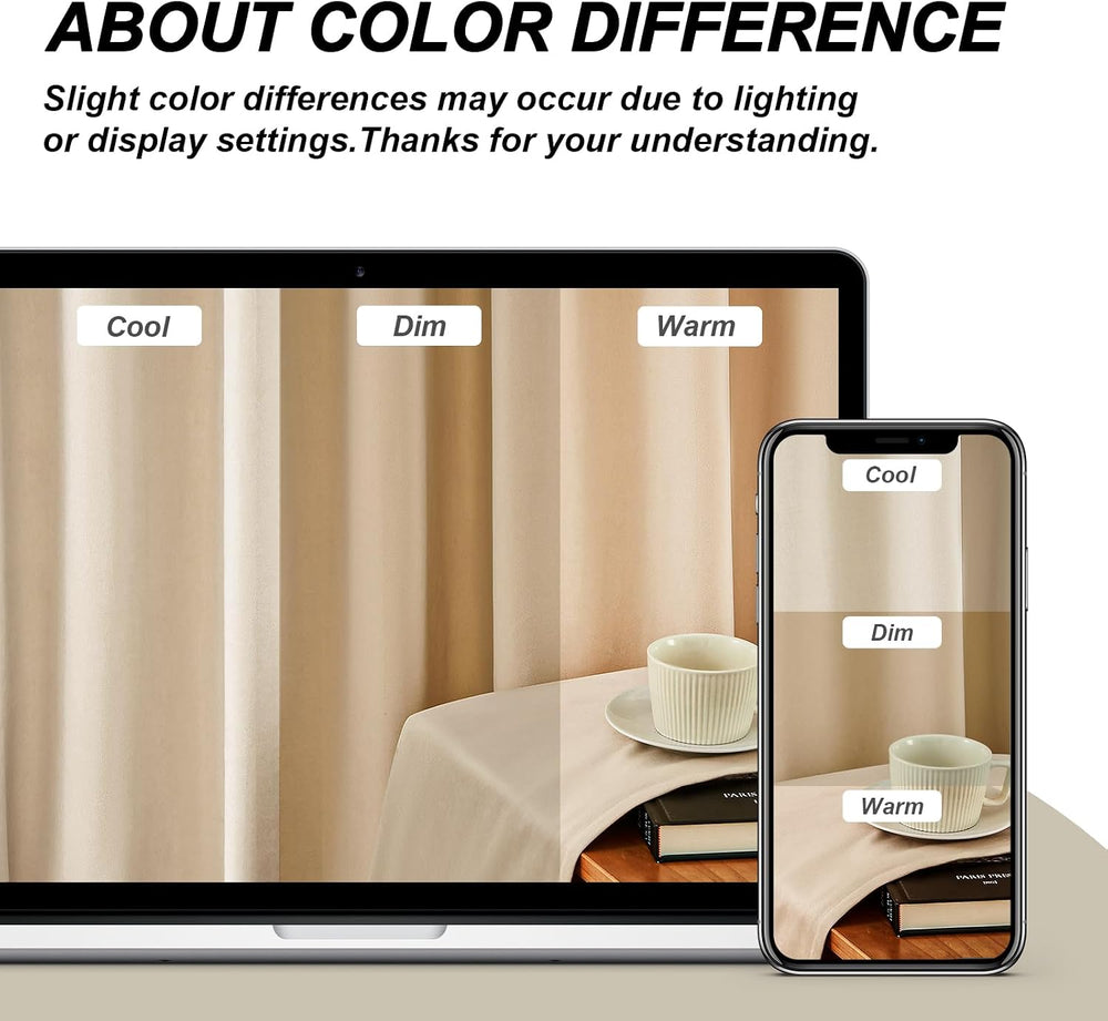 Topfinel Beige Velvet Curtains 84 Inches Long for Bedroom Living Room Neutura...