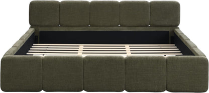 merax king boucle platform bed with thick headboard, package contents