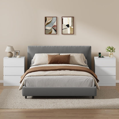 nightstands set of 2 with charging station and, main product view