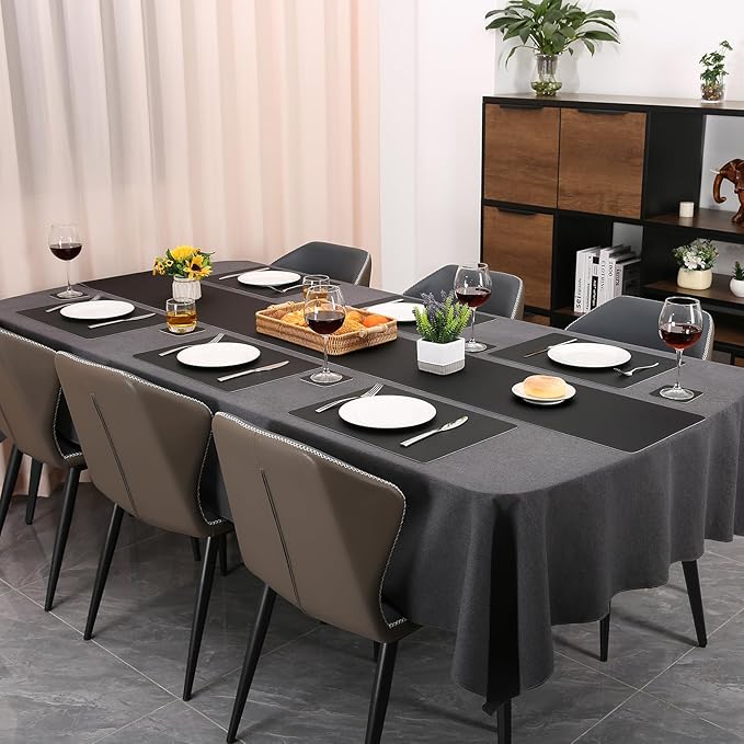 Table Runners 72 Inches Long, Dual-Sided Faux Leather Farmhouse Table Runner - Image 6