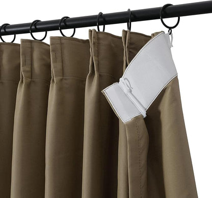 TWOPAGES Wheat Pinch Pleated Room Darkening Curtain 96 Inches Long, Solid - Image 2