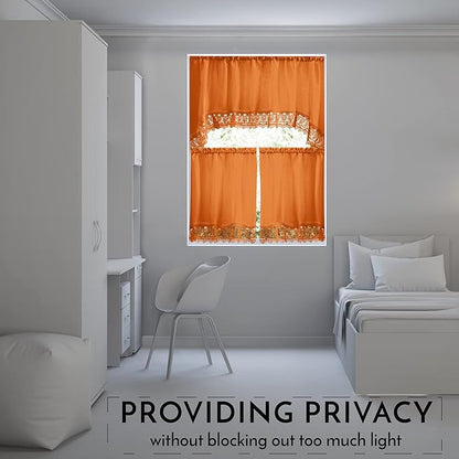 American Linen Café Curtains for Kitchen, Bathroom Curtains - Image 7