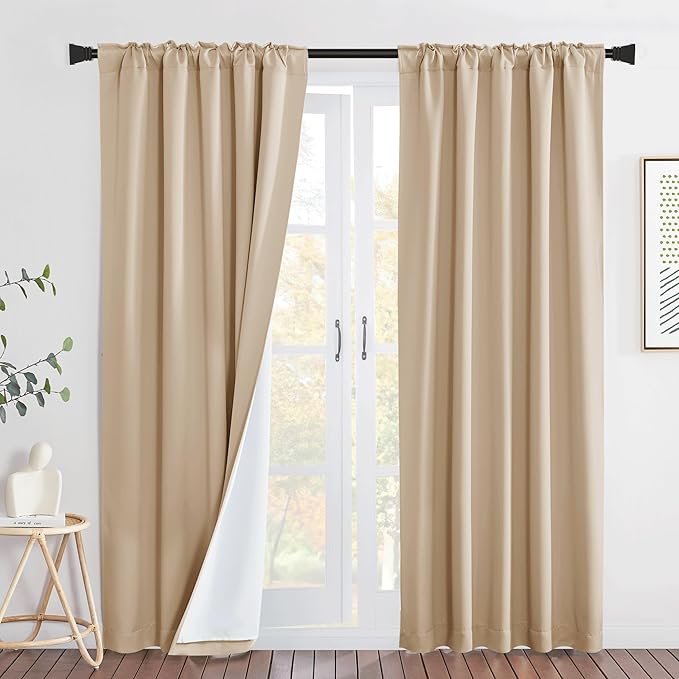 NICETOWN Thermal Insulated 100% Blackout Curtains, Dust Isolate Noise Reducing - Image 9