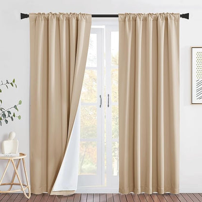 NICETOWN Thermal Insulated 100% Blackout Curtains, Dust Isolate Noise Reducing - Image 9