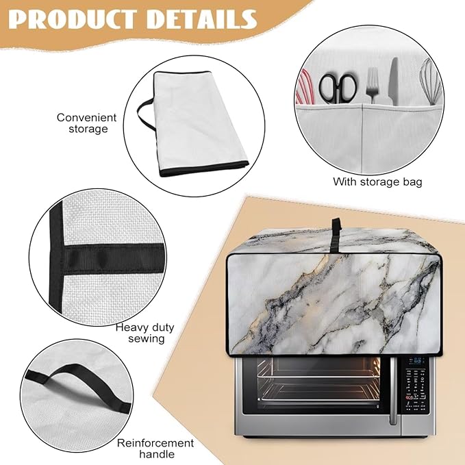 Toaster Oven Dust Cover Washable Fabric Convection Oven Cover Protector - Image 5