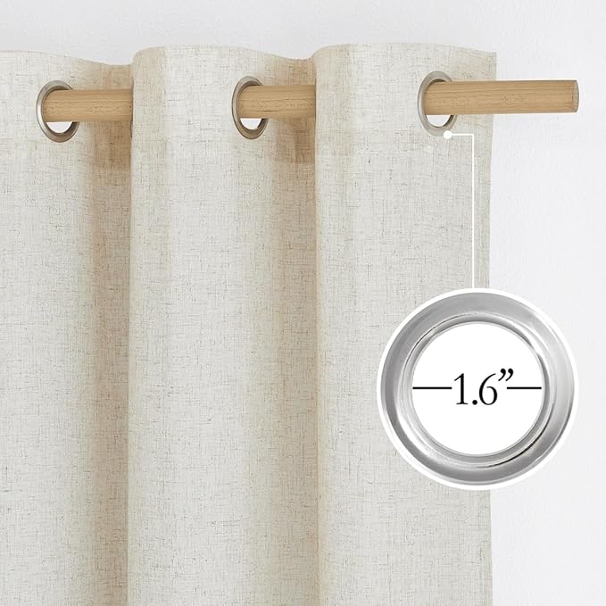 NICETOWN Linen Curtains 96 inches Long - Image 2