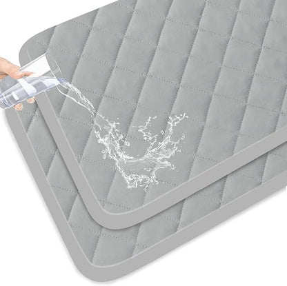 Mini Crib Mattress Protector 2 Pack, Waterproof Mini Crib Mattress Pad Cover by Magik+%26+Kover