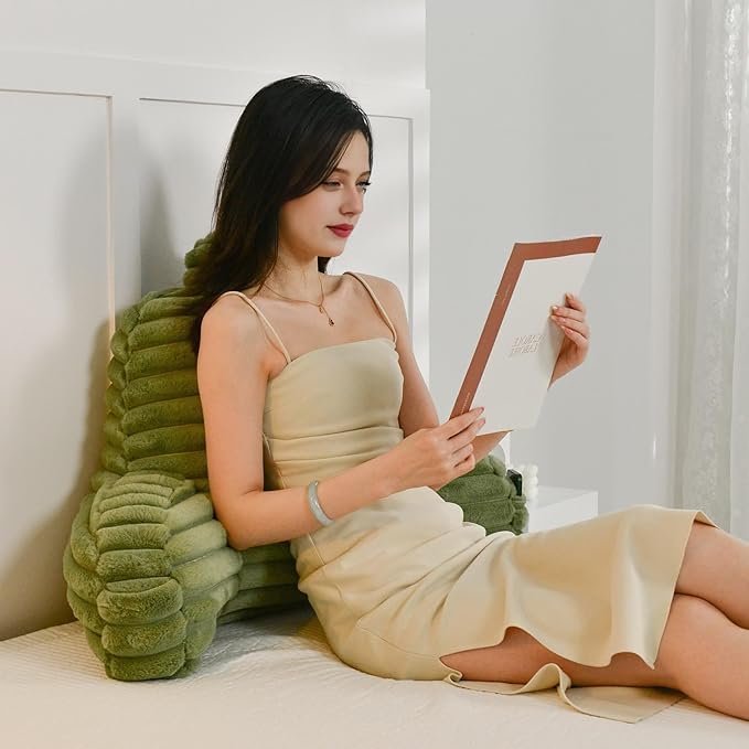 Yaoshuho Large Reading Pillow for Adults, Back Support Pillow for Sitting Up in - Image 3