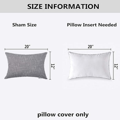 Kevin Textile Set of 2 Lumbar Throw Cover Handmade Faux Linen Cushion Case Soft - Image 5