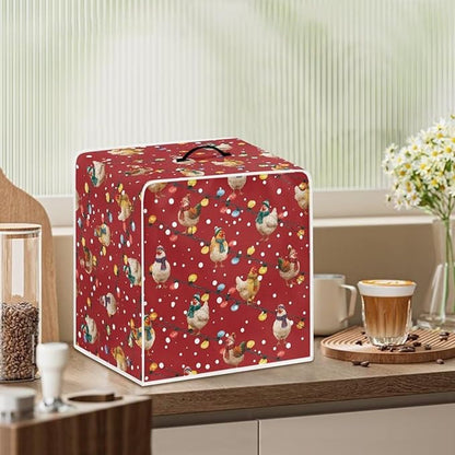 Christmas Rooster Coffee Maker Cover Protector - Image 3