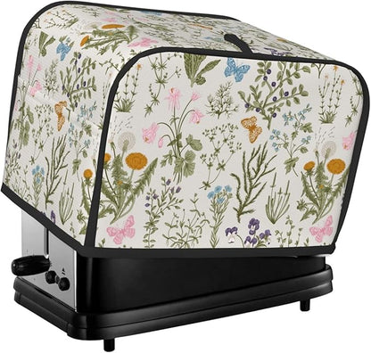 Vintage Flower Wild Herb Floral 2 Slice Toaster Cover, Waterproof Toaster Dust by Unknown