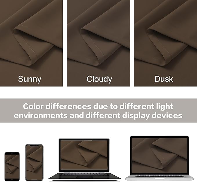 DUALIFE Blackout Curtains/Drapes 108 Inches Long, Light Blocking Privacy - Image 5