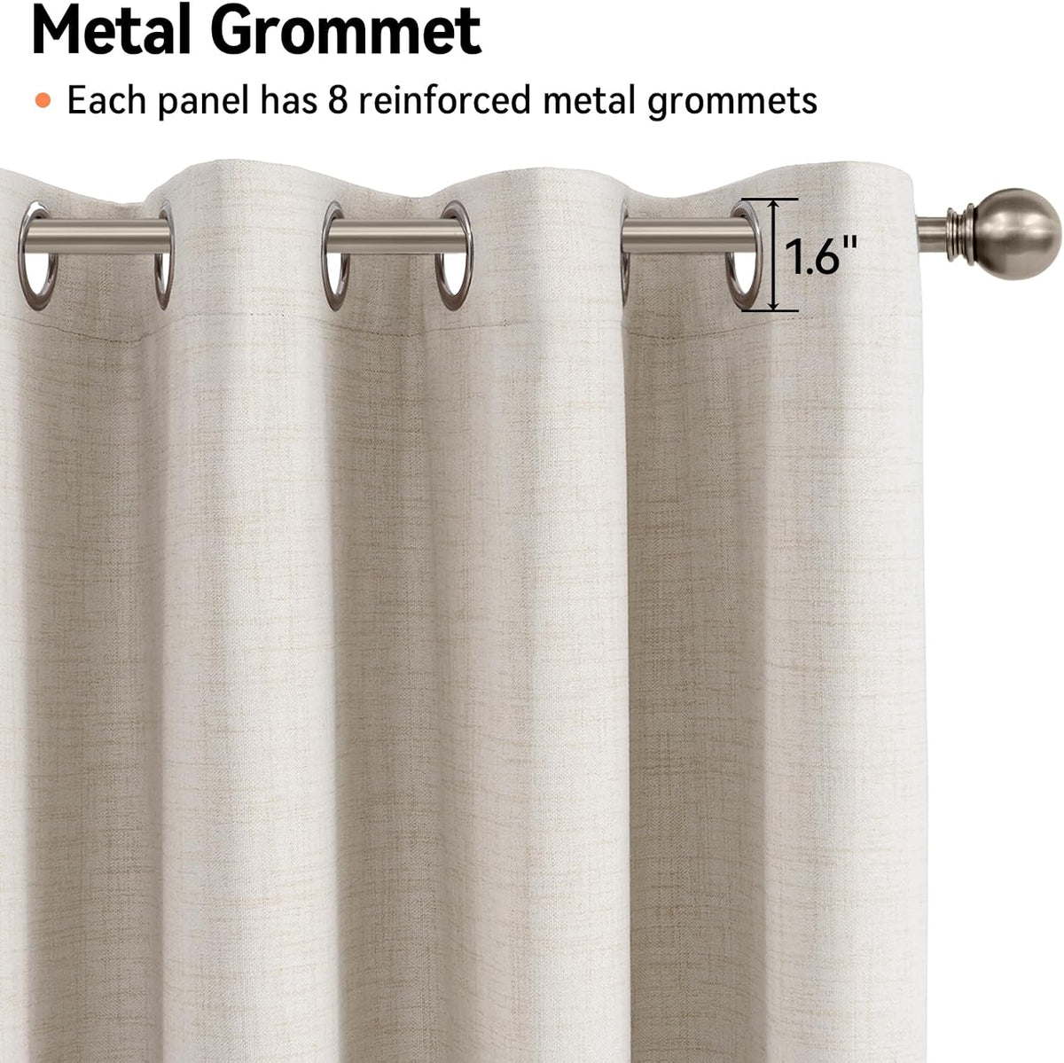 100% blackout linen curtains 84 inch long 2, package contents