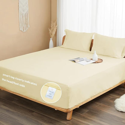 Sunflower Full Fitted Sheet, 1-Piece Deep Pocket Fitted Bottom Sheet 16" - Image 7