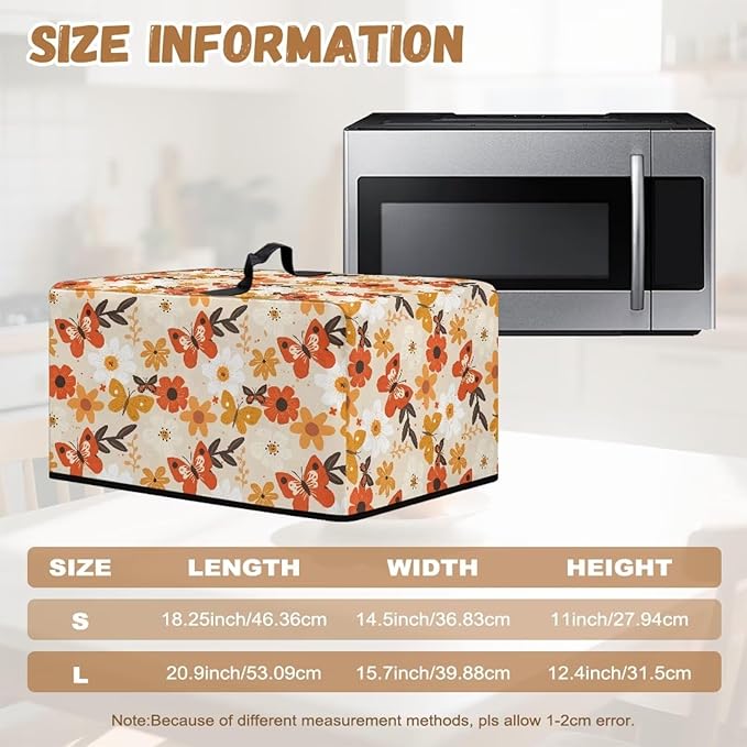 Microwave Oven Universal Dust Cover, Butterfly Waterproof Polyester Fabric Dust - Image 6