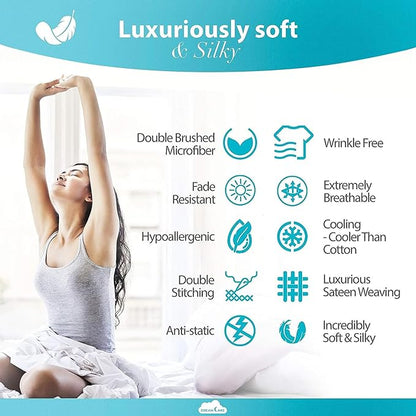 DREAMCARE Twin XL Sheet Sets – 3pcs Cooling Sheets – up to 15” Deep Pocket Twin - Image 5