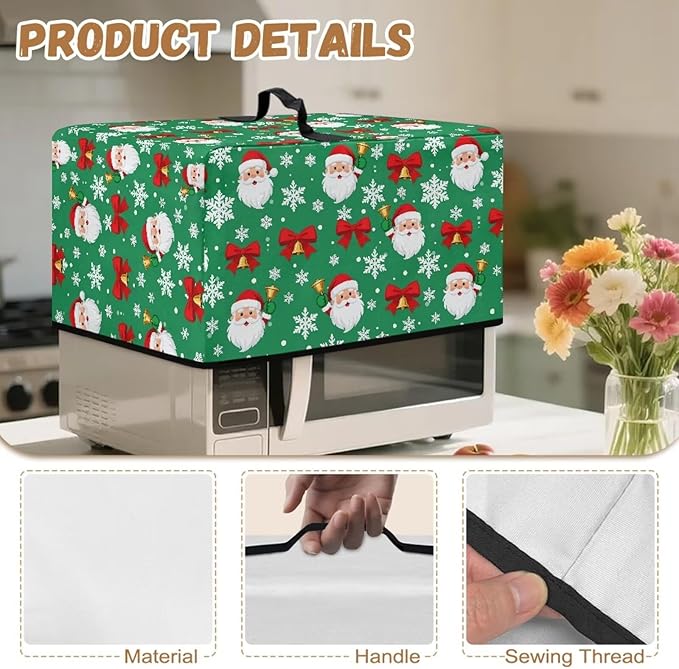 Microwave Oven Dust Cover, Christmas Santa Claus Heat-Resistant Waterproof - Image 7