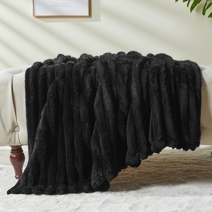 NEWCOSPLAY Super Soft Throw Blanket Black Premium Silky Flannel Fleece 3D - Image 6