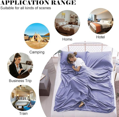 Sleeping Bag Liner, Travel Sheet & Adult Sleep Sack, Camping Sheets Travel - Image 7
