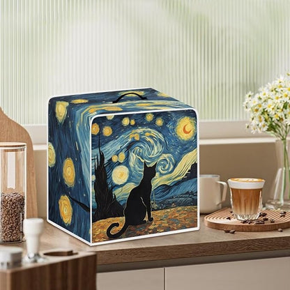 Starry Night Cat Print Coffee Machines Covers - Image 3