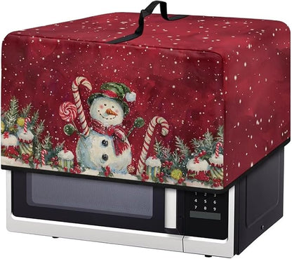 Microwave Oven Dust Cover, Christmas Snowman Heat-Resistant Waterproof by Unknown