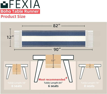 FEXIA Blue Table Runner for Home Decor - Image 2
