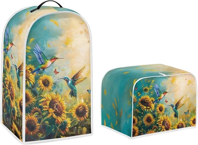 Hummingbird Dust Cover for Coffee Maker Kitchen Blender Cover Flower Bread by Pointodoor