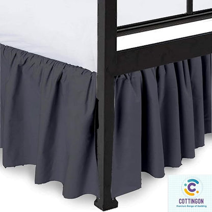 Ruffled Bed Skirt with Split Corners-Dust Ruffle - Image 3