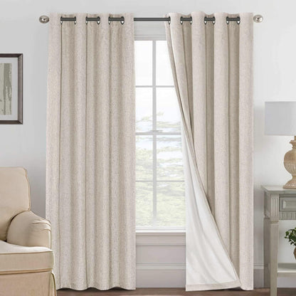 h.versailtex 100% blackout linen curtains 84" l 2, main product view