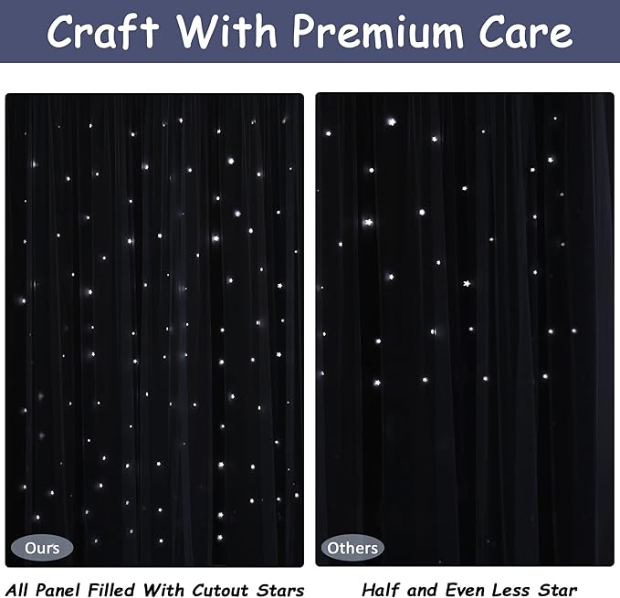 Kinryb Kids Blackout Curtains for Bedroom/Living Room/Classroom, Sheer Overlay - Image 6