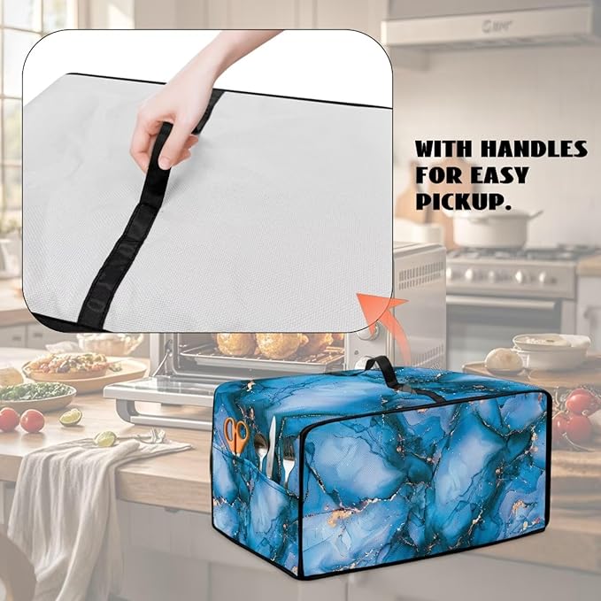 Toaster Oven Dust Cover with Storage Pockets, Dust Protection Smart Oven Cover - Image 4