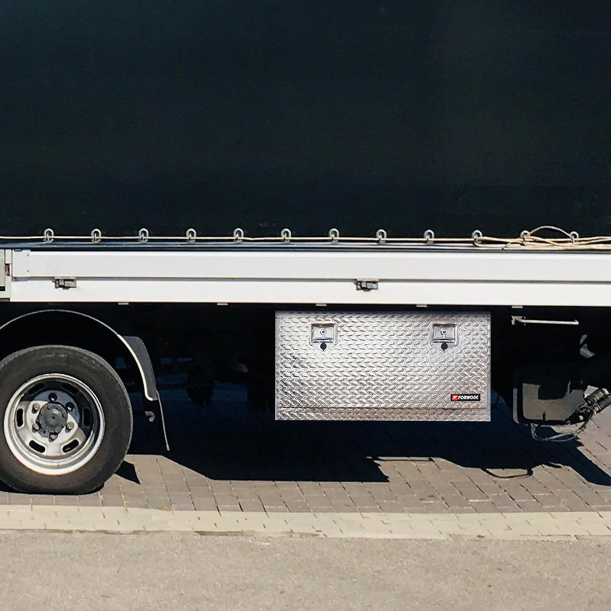 forwode 36 inch underbody truck tool box aluminum, side view