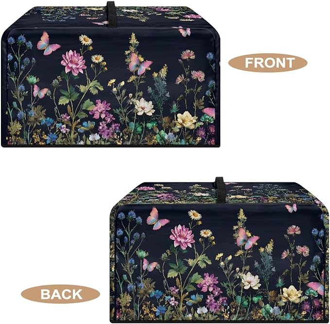 Microwave Dust Cover, Floral Heat-Resistant Waterproof Polyester Fabric - Image 5