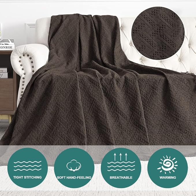 MYSKY HOME Couch Cover Chocolate Sofa Covers - Image 3