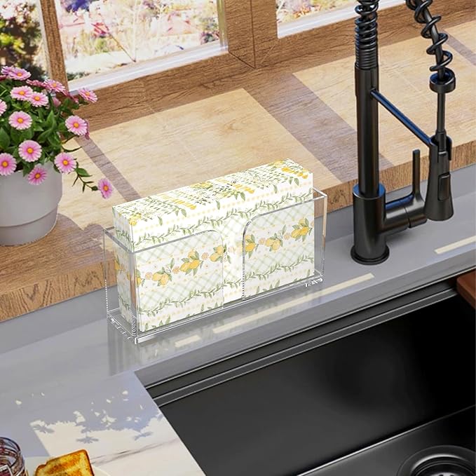 Napkin Holder, Vertical Rectangular Disposable Hand Towel Holder - Image 2
