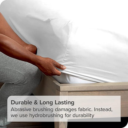 Bare Home 2-Pack Fitted Bottom Sheets Split King - Image 6