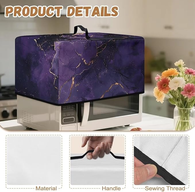 Microwave Oven Dust Cover, Marble Foldable Decorative Air Fryer Toaster Oven - Image 7