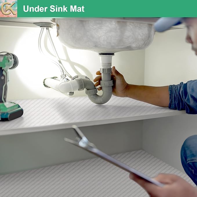 Self-Adhesive Shelf Liner Kitchen Liner, Waterproof Backed Paper Easy Peel and - Image 5