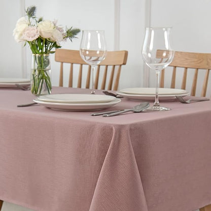 maxmill Square Tablecloth Water Resistance Antiwrinkle Spill Proof Linen by maxmill