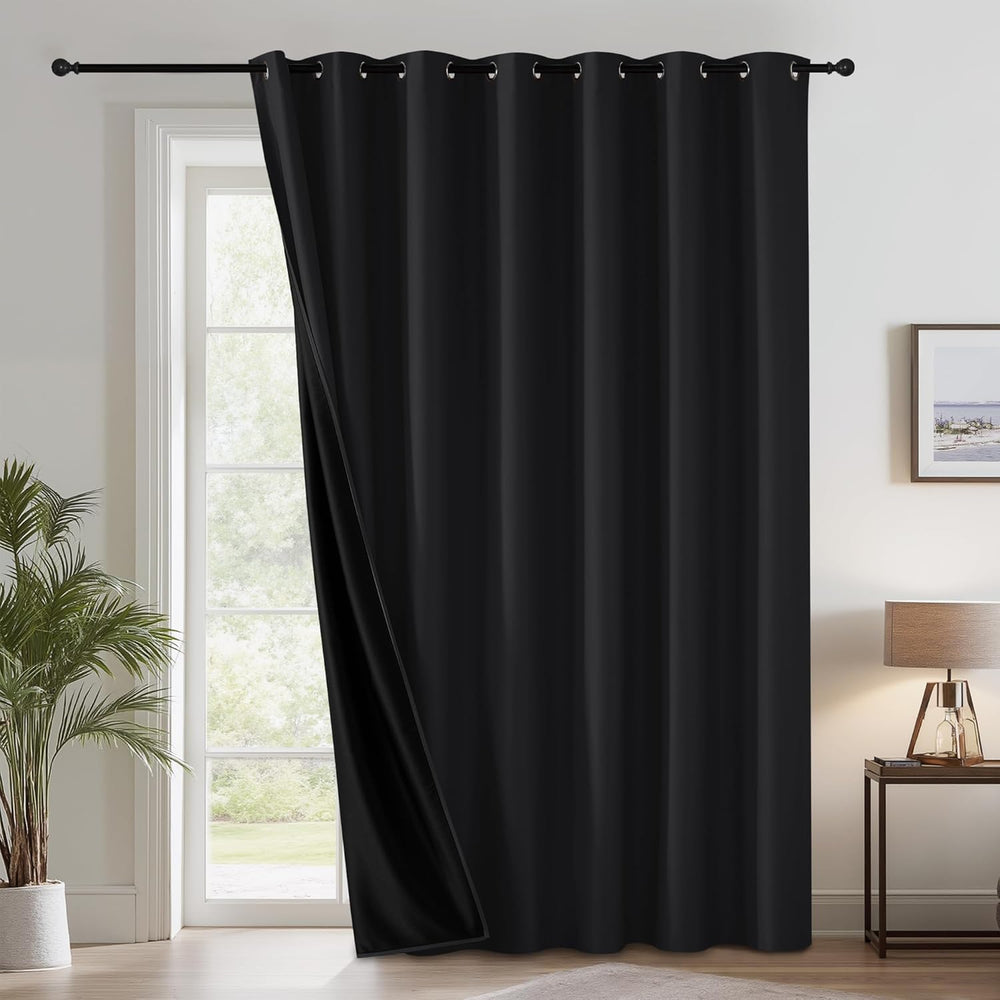 RYB HOME 100% Blackout Curtain, Bedroom Patio Sliding Glass Door Drape