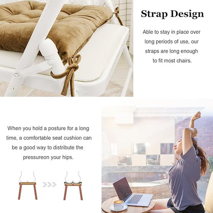 6 Pack Square Seat Cushion Chair Pads - Image 4