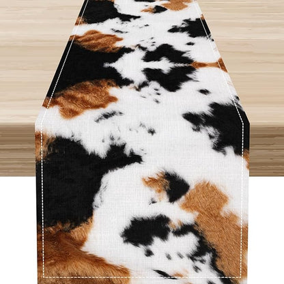 Cow Print Table Runner by Unknown