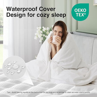 Novilla Twin Mattress Topper, Extra Thick Pillow Top Mattress Pad - Image 3
