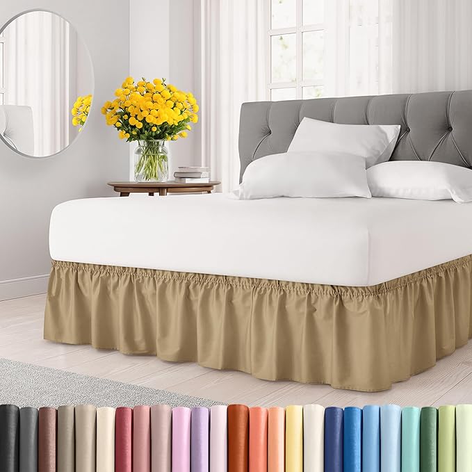 Wrap Around Dust Ruffle Bed Skirt by CGKUnlimited