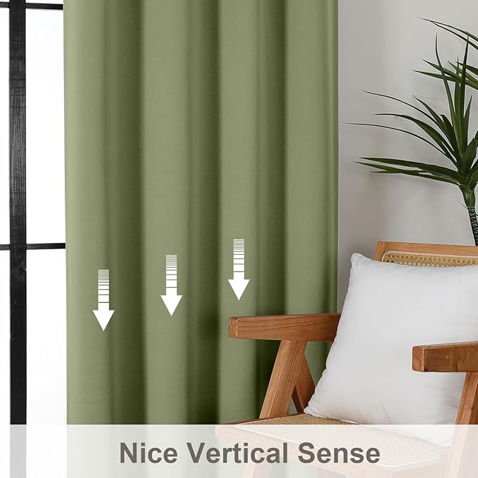 Gwine Sage Green Blackout Curtains - Image 4