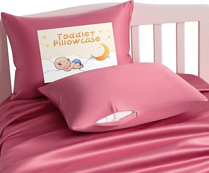NTBAY Zippered Silk Satin Toddler Pillowcases by NTBAY